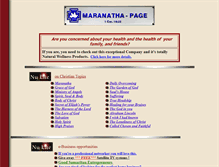 Tablet Screenshot of maranatha-page.com